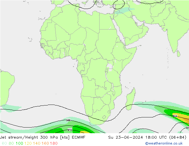 Corrente a getto ECMWF dom 23.06.2024 18 UTC