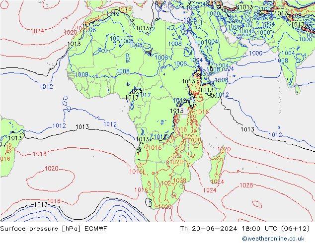 pression de l'air ECMWF jeu 20.06.2024 18 UTC