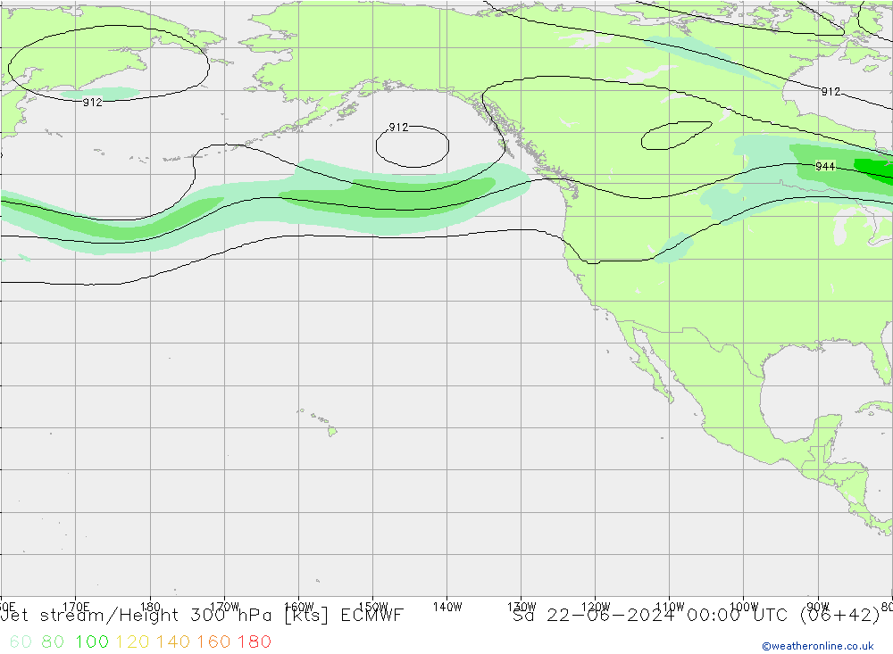 джет ECMWF сб 22.06.2024 00 UTC