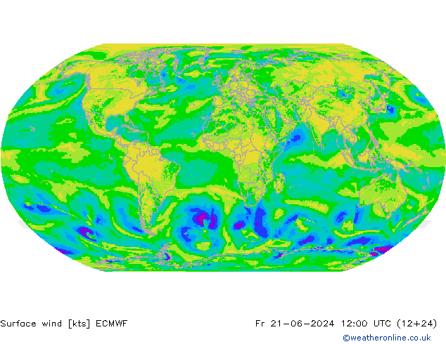 Bodenwind ECMWF Fr 21.06.2024 12 UTC
