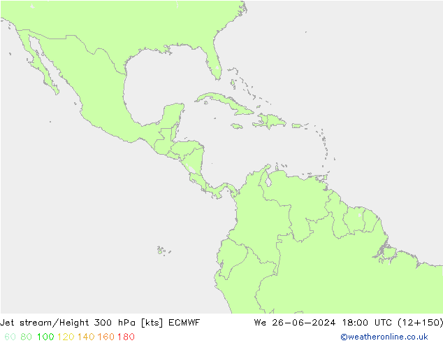 Corrente a getto ECMWF mer 26.06.2024 18 UTC