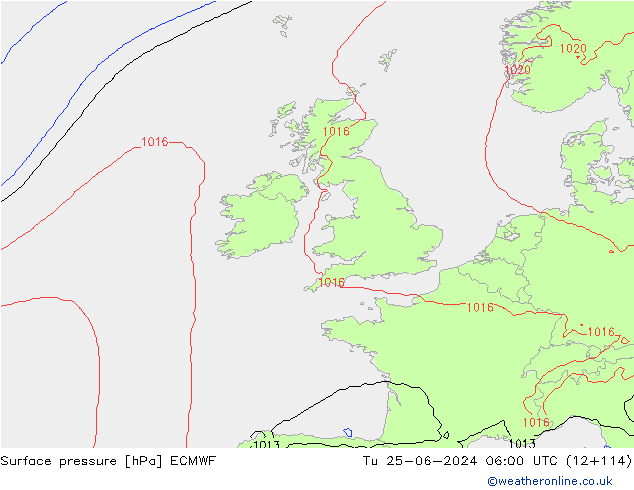 pression de l'air ECMWF mar 25.06.2024 06 UTC