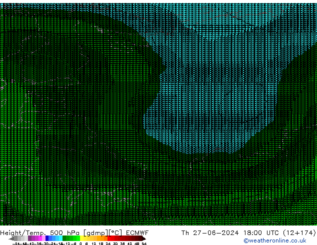 Hoogte/Temp. 500 hPa ECMWF do 27.06.2024 18 UTC