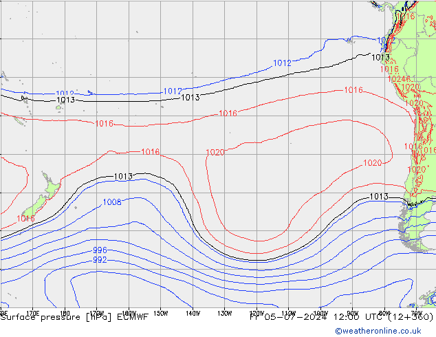 Surface pressure ECMWF Fr 05.07.2024 12 UTC