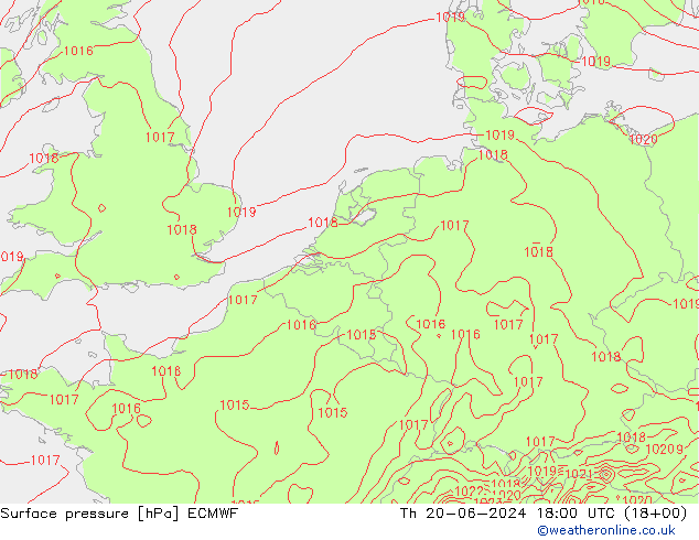 pression de l'air ECMWF jeu 20.06.2024 18 UTC