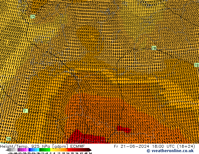 Height/Temp. 925 hPa ECMWF  21.06.2024 18 UTC