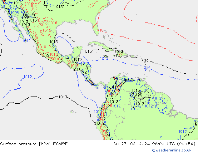 ciśnienie ECMWF nie. 23.06.2024 06 UTC