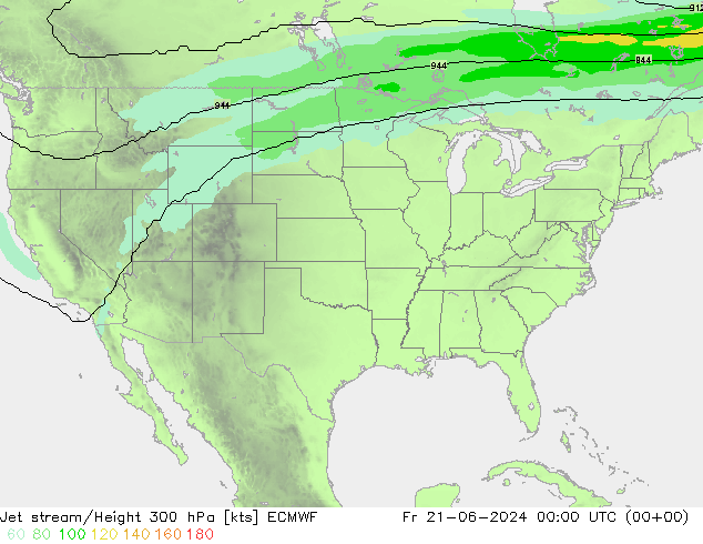 Jet Akımları ECMWF Cu 21.06.2024 00 UTC