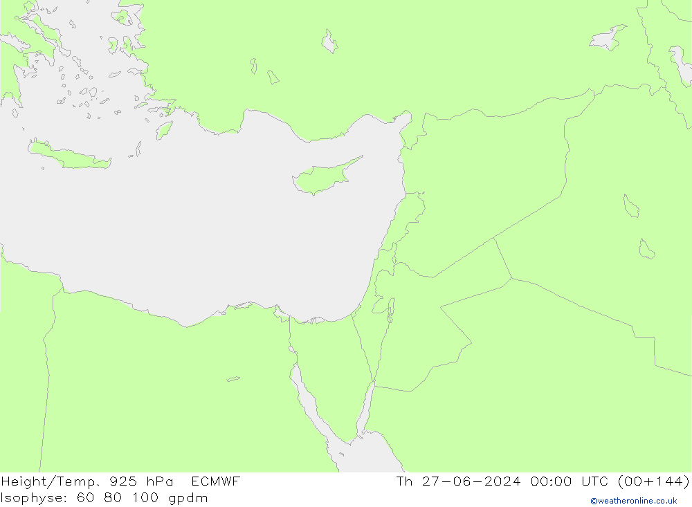 Géop./Temp. 925 hPa ECMWF jeu 27.06.2024 00 UTC