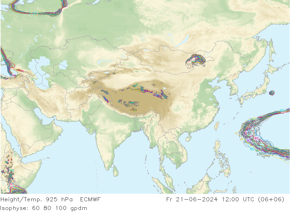 Height/Temp. 925 hPa ECMWF  21.06.2024 12 UTC