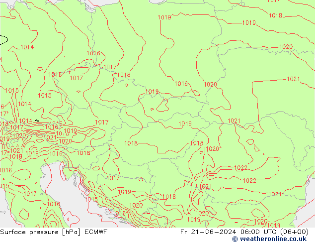 Luchtdruk (Grond) ECMWF vr 21.06.2024 06 UTC