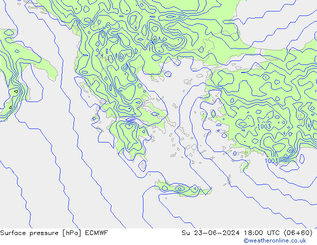 ciśnienie ECMWF nie. 23.06.2024 18 UTC