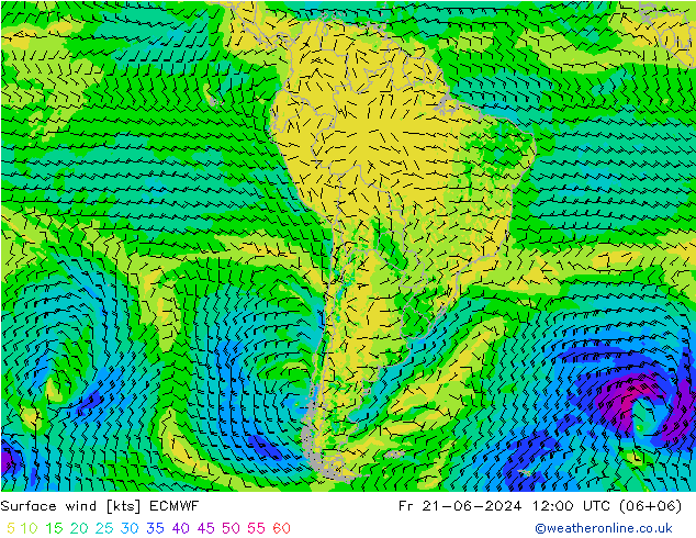 Wind 10 m ECMWF vr 21.06.2024 12 UTC