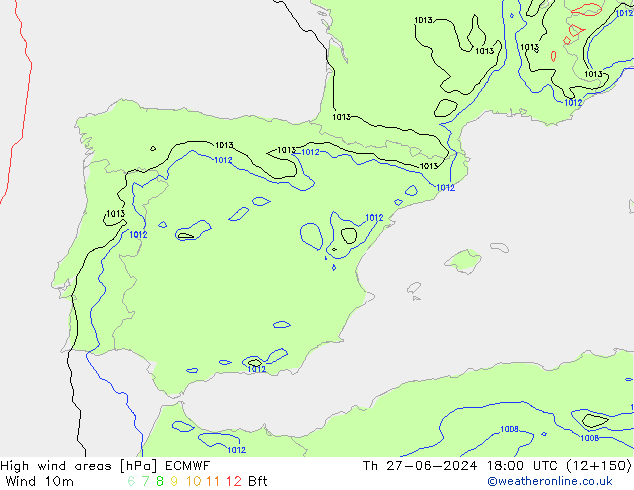 Sturmfelder ECMWF Do 27.06.2024 18 UTC