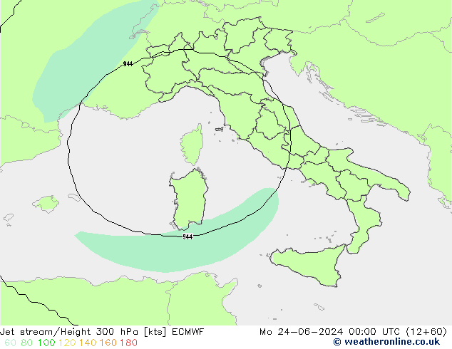 джет ECMWF пн 24.06.2024 00 UTC