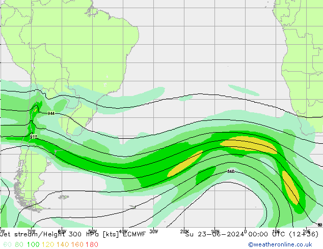 джет ECMWF Вс 23.06.2024 00 UTC