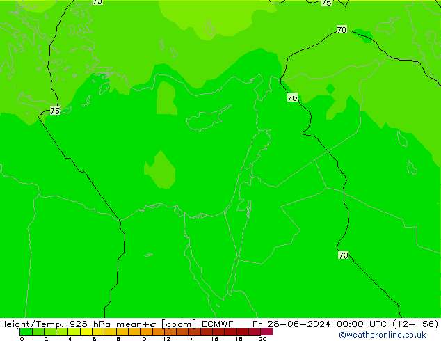 Height/Temp. 925 hPa ECMWF  28.06.2024 00 UTC