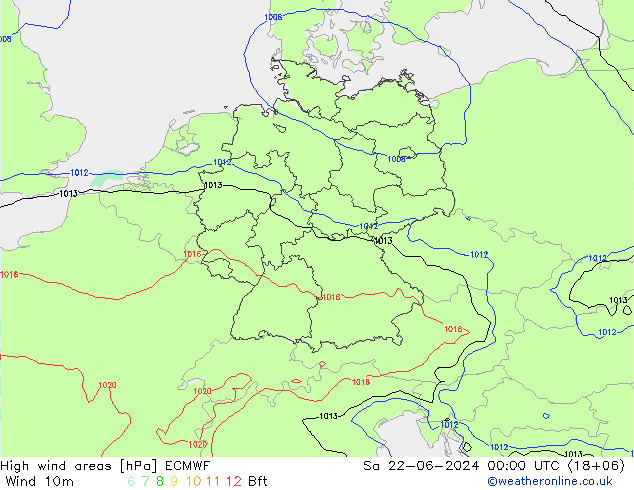 Sturmfelder ECMWF Sa 22.06.2024 00 UTC