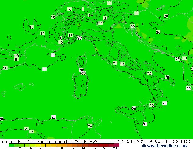     Spread ECMWF  23.06.2024 00 UTC