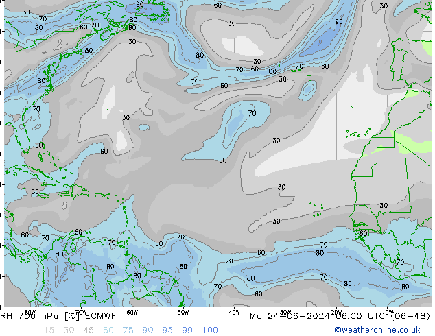 700 hPa Nispi Nem ECMWF Pzt 24.06.2024 06 UTC