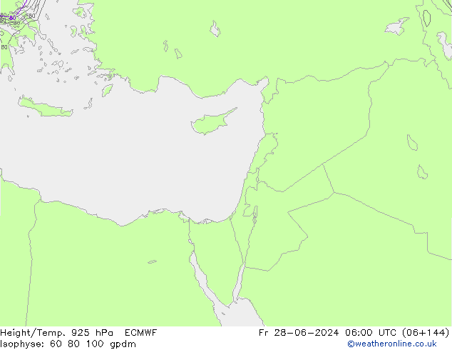 Height/Temp. 925 hPa ECMWF Fr 28.06.2024 06 UTC