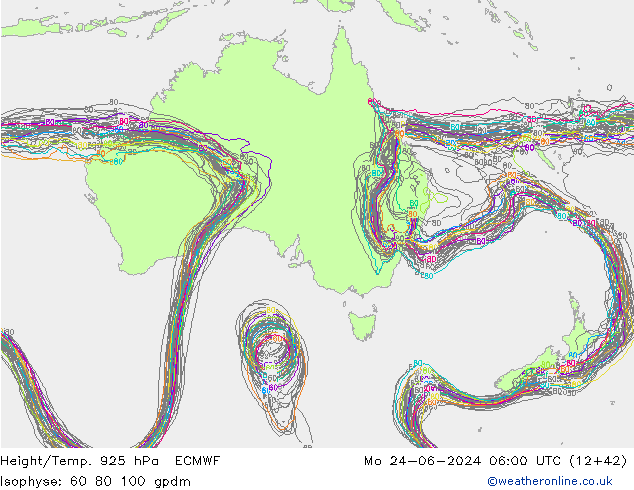 Hoogte/Temp. 925 hPa ECMWF ma 24.06.2024 06 UTC