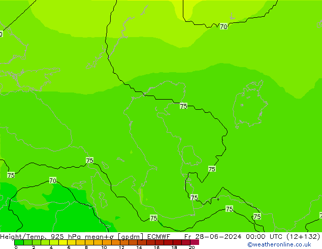 Height/Temp. 925 hPa ECMWF Fr 28.06.2024 00 UTC