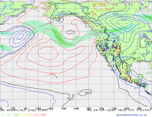 Courant-jet ECMWF lun 24.06.2024 18 UTC