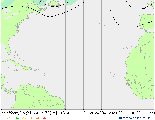 Jet stream/Height 300 hPa ECMWF So 29.06.2024 12 UTC