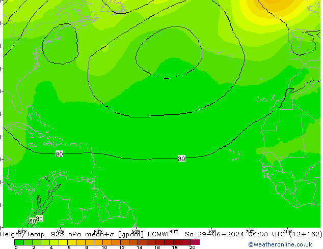 Height/Temp. 925 hPa ECMWF So 29.06.2024 06 UTC