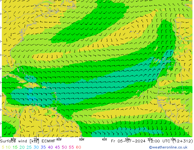  10 m ECMWF  05.07.2024 12 UTC