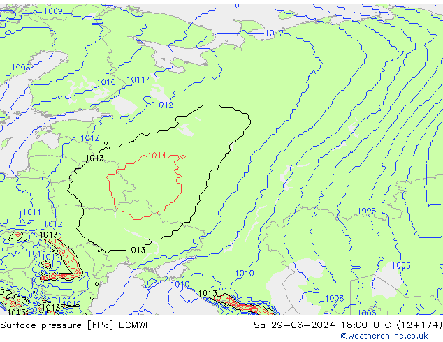 Yer basıncı ECMWF Cts 29.06.2024 18 UTC