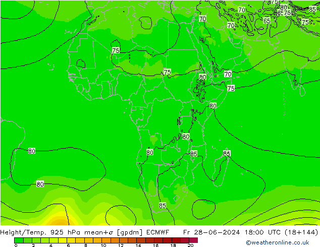 Height/Temp. 925 hPa ECMWF Sex 28.06.2024 18 UTC