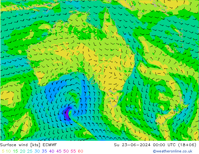  10 m ECMWF  23.06.2024 00 UTC