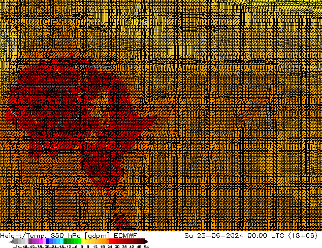 Height/Temp. 850 hPa ECMWF  23.06.2024 00 UTC