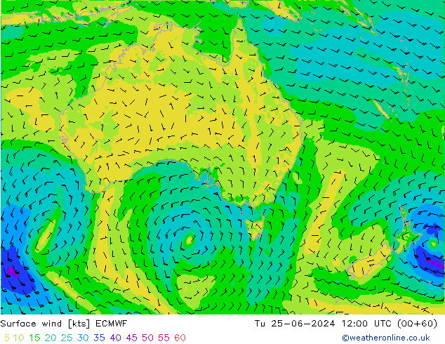  10 m ECMWF  25.06.2024 12 UTC