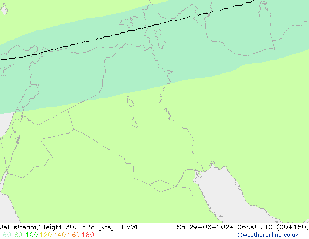 Jet stream/Height 300 hPa ECMWF Sa 29.06.2024 06 UTC