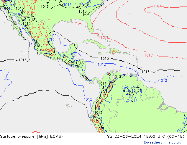 ciśnienie ECMWF nie. 23.06.2024 18 UTC