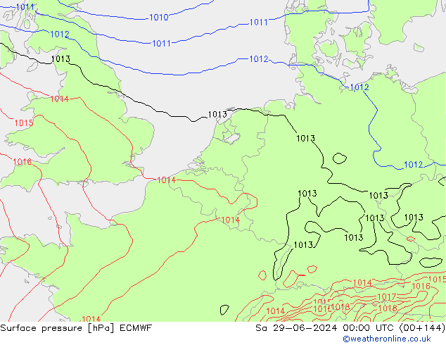 pression de l'air ECMWF sam 29.06.2024 00 UTC