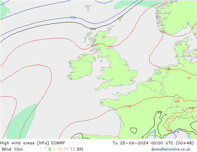 Sturmfelder ECMWF Di 25.06.2024 00 UTC