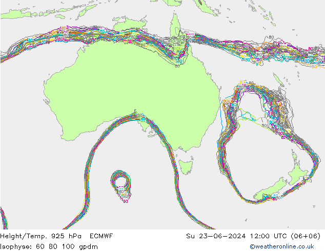 Height/Temp. 925 hPa ECMWF Su 23.06.2024 12 UTC