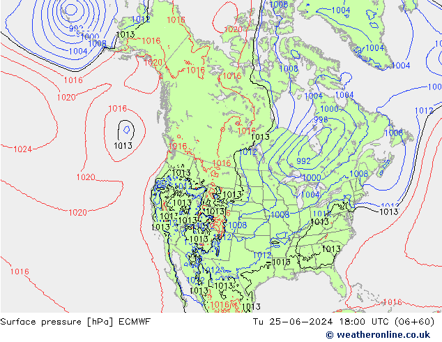 Luchtdruk (Grond) ECMWF di 25.06.2024 18 UTC