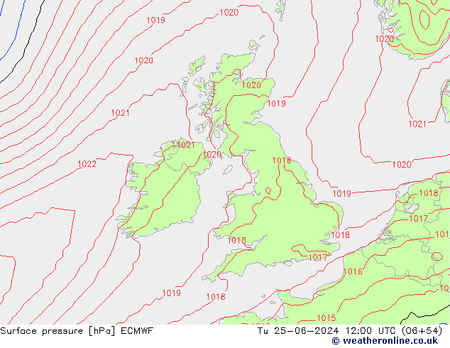 pression de l'air ECMWF mar 25.06.2024 12 UTC