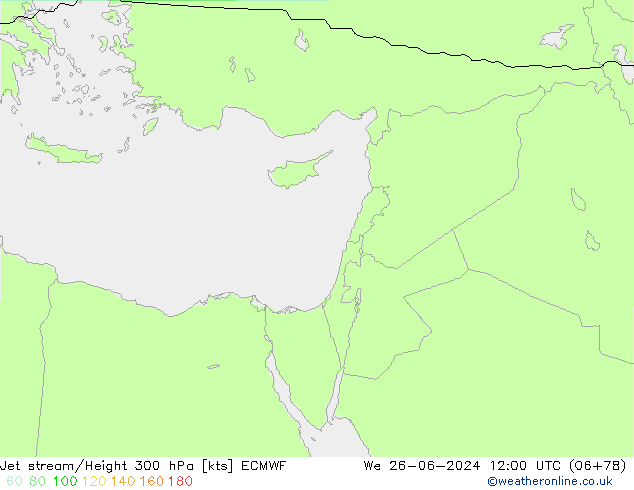 Jet stream/Height 300 hPa ECMWF We 26.06.2024 12 UTC