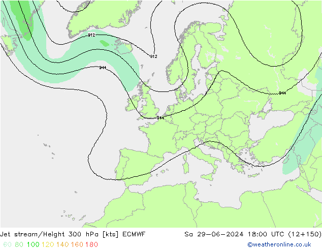 Courant-jet ECMWF sam 29.06.2024 18 UTC