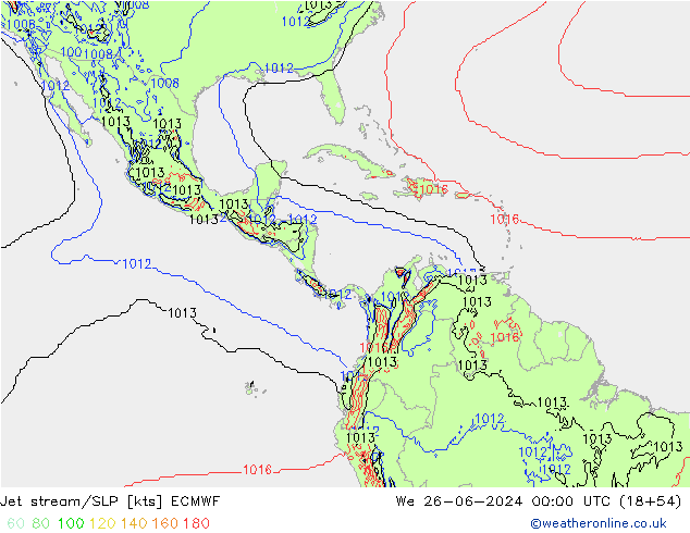 Jet stream/SLP ECMWF We 26.06.2024 00 UTC