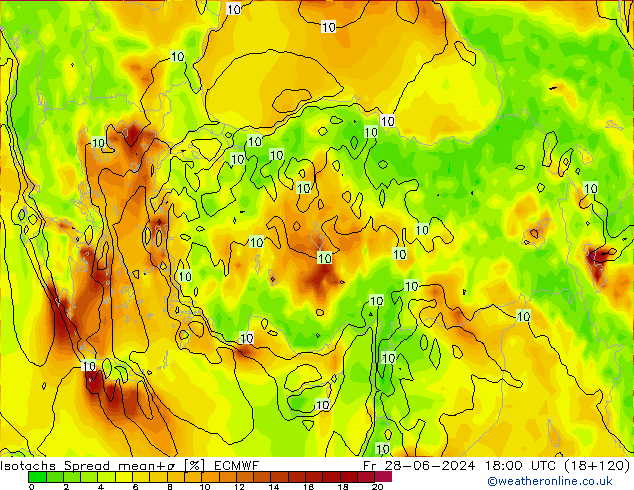 Isotachen Spread ECMWF vr 28.06.2024 18 UTC