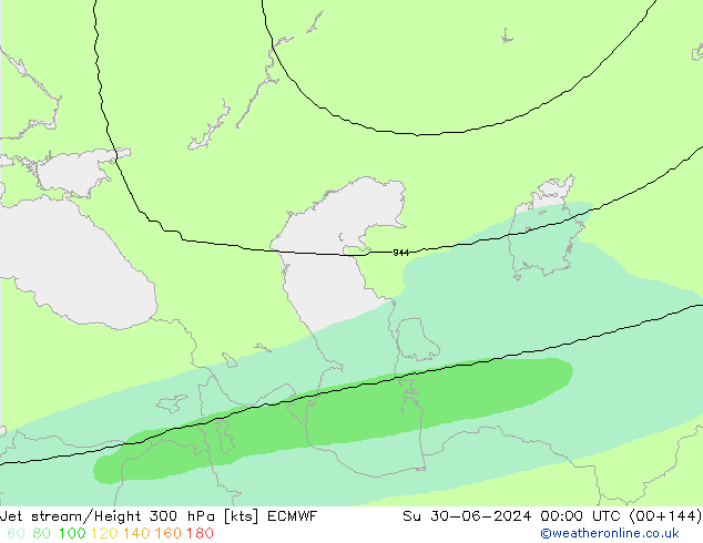 Courant-jet ECMWF dim 30.06.2024 00 UTC