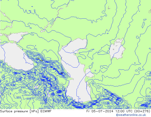 приземное давление ECMWF пт 05.07.2024 12 UTC