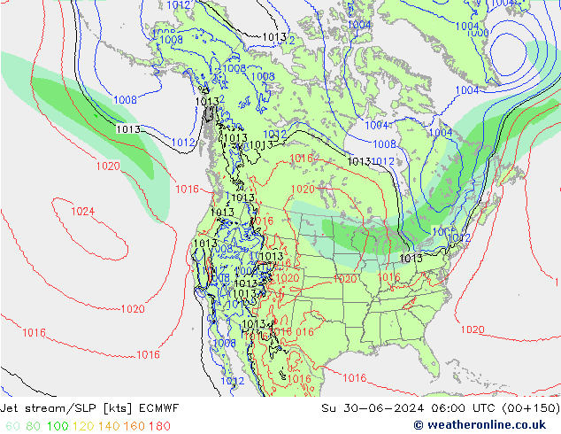 Polarjet/Bodendruck ECMWF So 30.06.2024 06 UTC